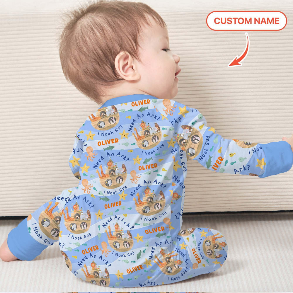 Noah’s Ark Custom Name Boy Convertible Zippy , Noah’s Ark Custom Name Boy Convertible Zippy - 0-3M