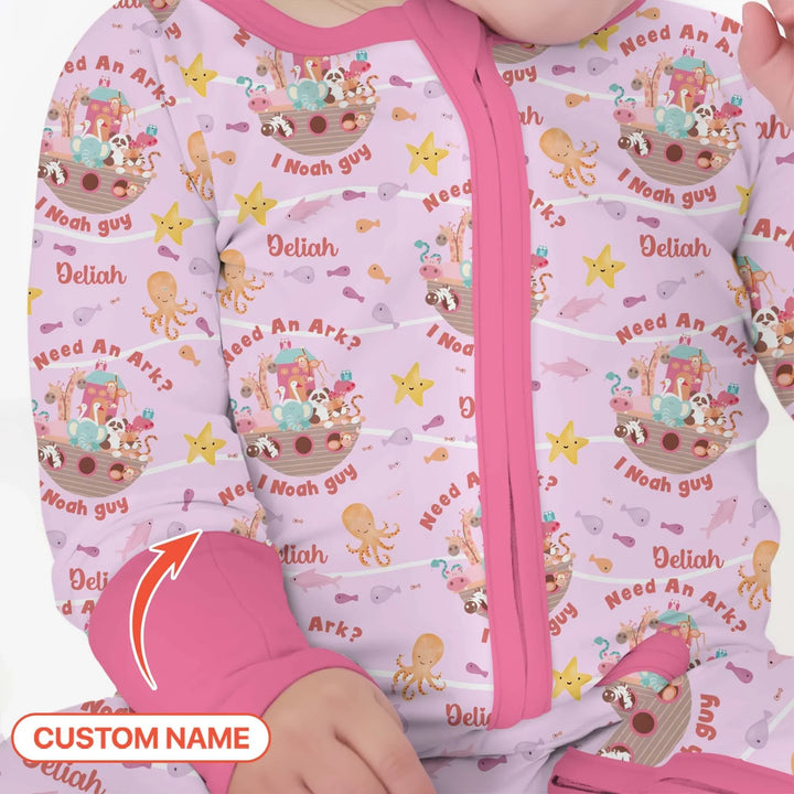 Noah’s Ark Custom Name Girl Convertible Zippy , Noah’s Ark Custom Name Girl Convertible Zippy - 0-3M