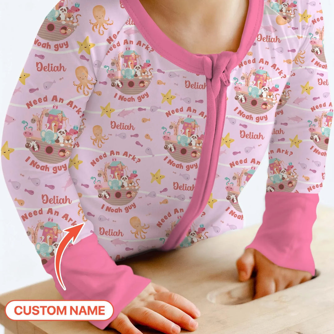 Noah’s Ark Custom Name Girl Convertible Zippy , Noah’s Ark Custom Name Girl Convertible Zippy - 0-3M
