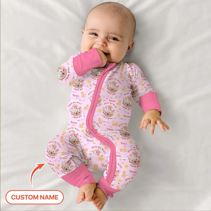 Noah’s Ark Custom Name Girl Convertible Zippy , Noah’s Ark Custom Name Girl Convertible Zippy - 0-3M