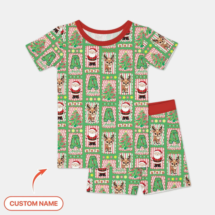 North Pole Wonderland Two Piece Short Sleeve Shorts Pajama Set , North Pole Wonderland Two Piece Short Sleeve Shorts Pajama Set - 12-18M