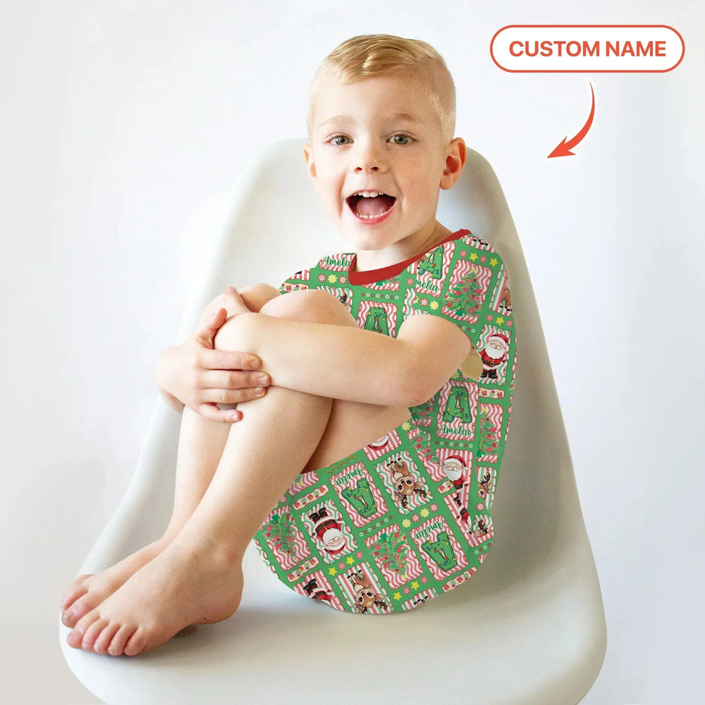 North Pole Wonderland Two Piece Short Sleeve Shorts Pajama Set , North Pole Wonderland Two Piece Short Sleeve Shorts Pajama Set - 12-18M