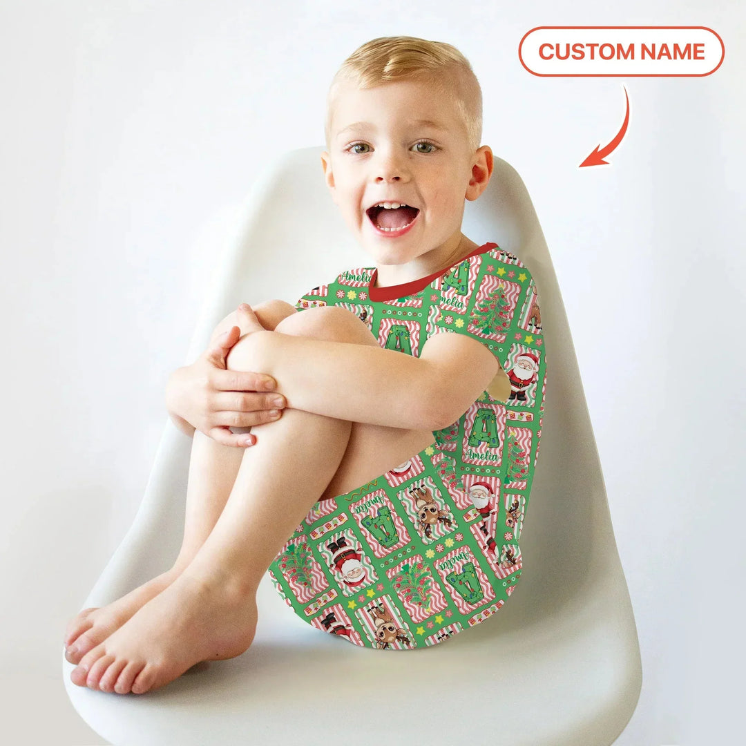 North Pole Wonderland Two Piece Short Sleeve Shorts Pajama Set , North Pole Wonderland Two Piece Short Sleeve Shorts Pajama Set - 12-18M