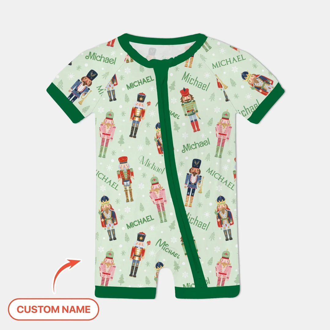 Nutcracker Parade Custom Name Boy Shorty Zippy , Nutcracker Parade Custom Name Boy Shorty Zippy - 0-3M