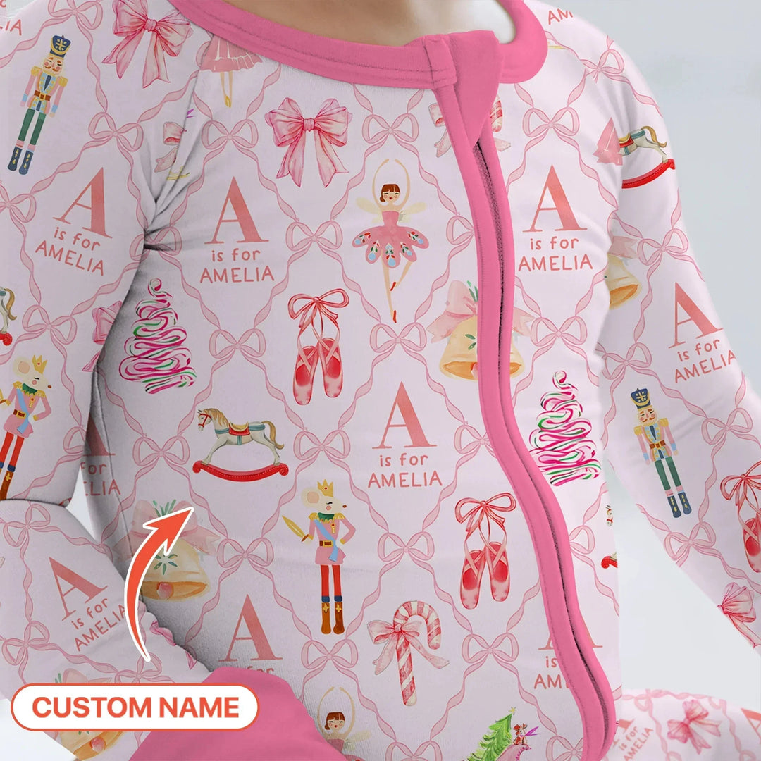 Nutcracker Sweet Dreams Custom Name Convertible Zippy , Nutcracker Sweet Dreams Custom Name Convertible Zippy - 0-3M