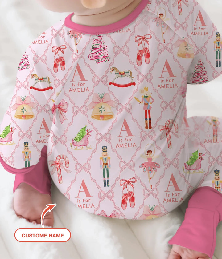 Nutcracker Sweet Dreams Custom Name Convertible Zippy , Nutcracker Sweet Dreams Custom Name Convertible Zippy - 0-3M