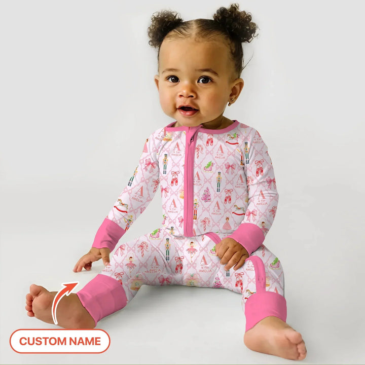 Nutcracker Sweet Dreams Custom Name Convertible Zippy , Nutcracker Sweet Dreams Custom Name Convertible Zippy - 0-3M