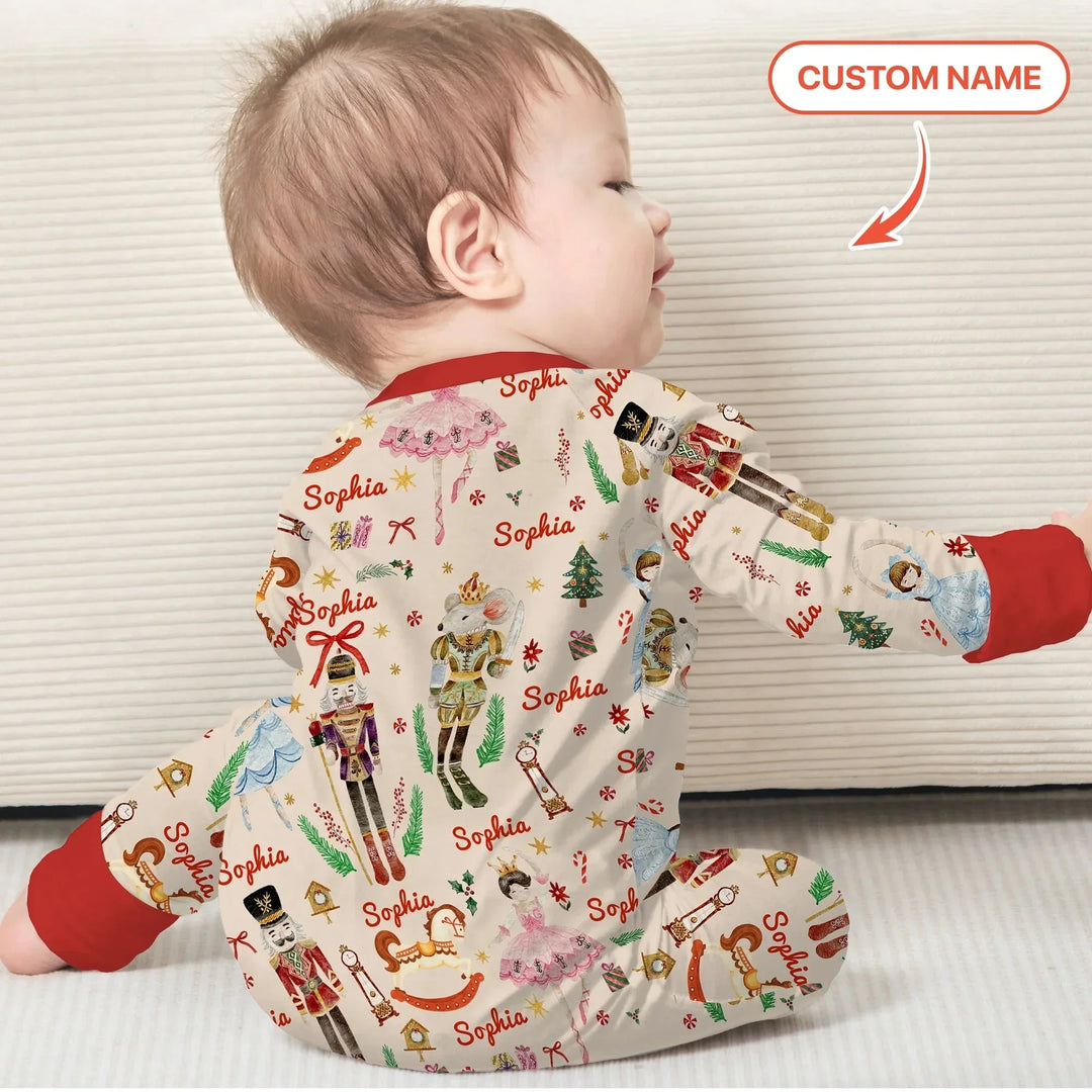 Nutcracker’s Christmas Dream Custom Name Convertible Zippy , Nutcracker’s Christmas Dream Custom Name Convertible Zippy - 0-3M