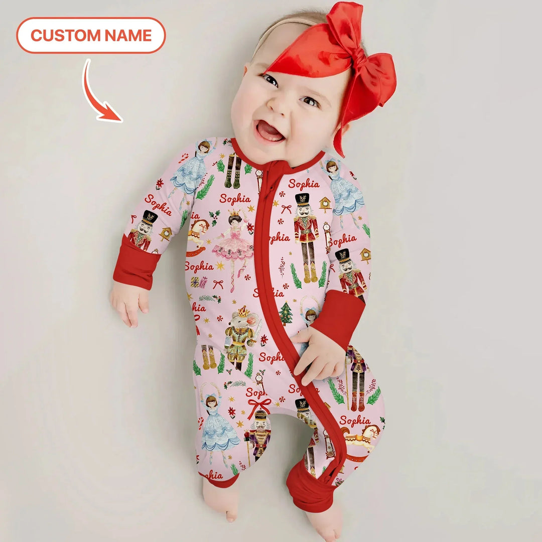 Nutcracker’s Christmas Dream Custom Name Convertible Zippy , Nutcracker’s Christmas Dream Custom Name Convertible Zippy - 0-3M