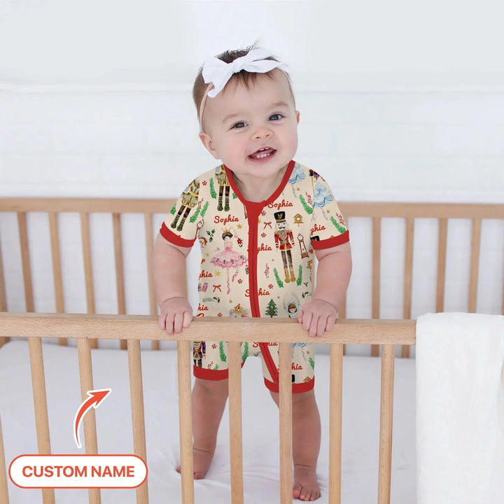 Nutcracker’s Christmas Dream Custom Name Shorty Zippy , Nutcracker’s Christmas Dream Custom Name Shorty Zippy - 0-3M