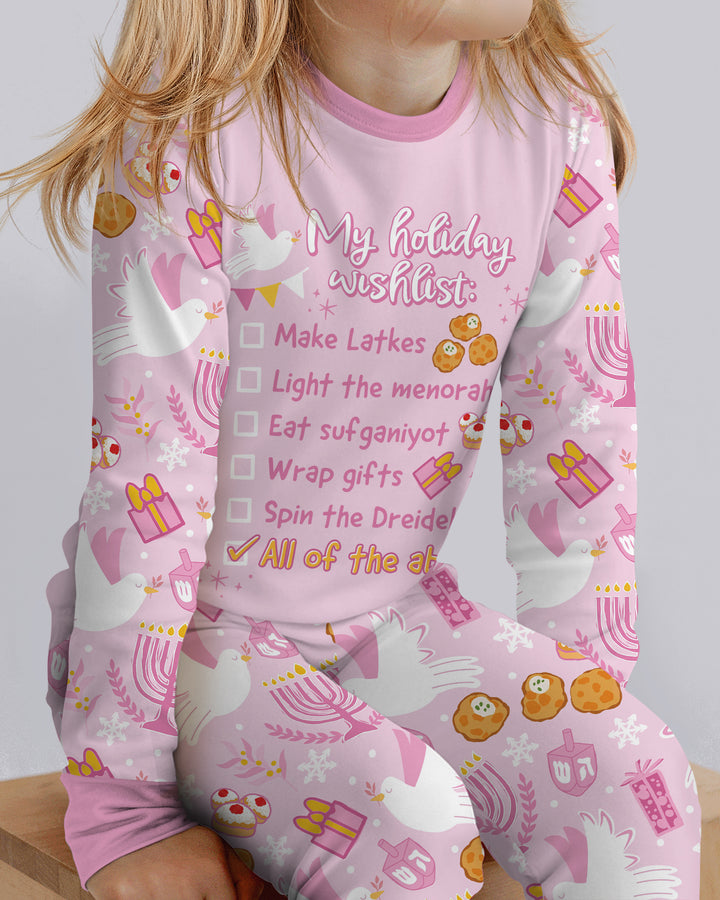 Hanukkah To Do List Bamboo Two Piece Long Sleeve Pajama Set