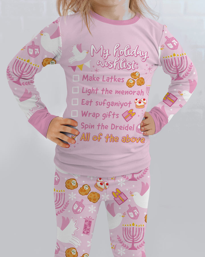 Hanukkah To Do List Bamboo Two Piece Long Sleeve Pajama Set