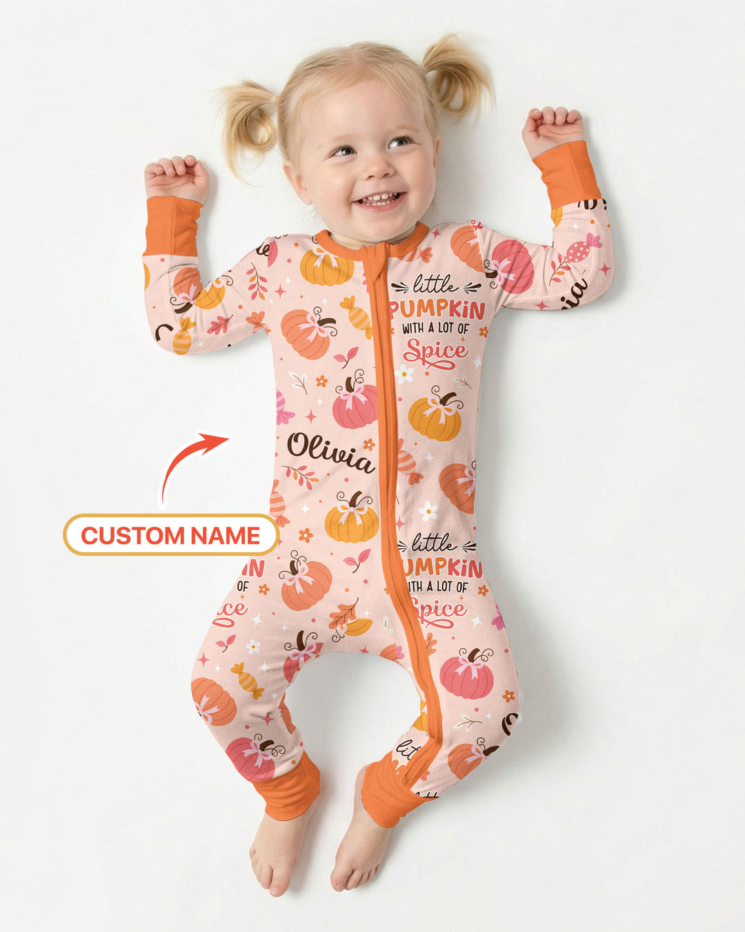 Custom Name Little Pumpkin With A Lot Of Spice Bamboo Convertible Zippy
