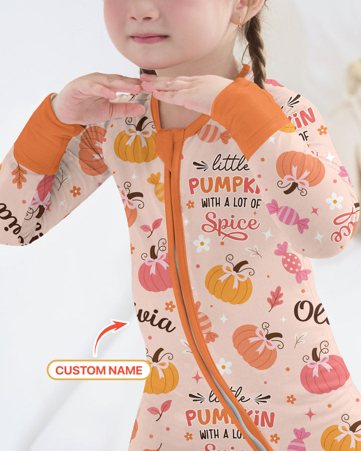 Custom Name Little Pumpkin With A Lot Of Spice Bamboo Convertible Zippy