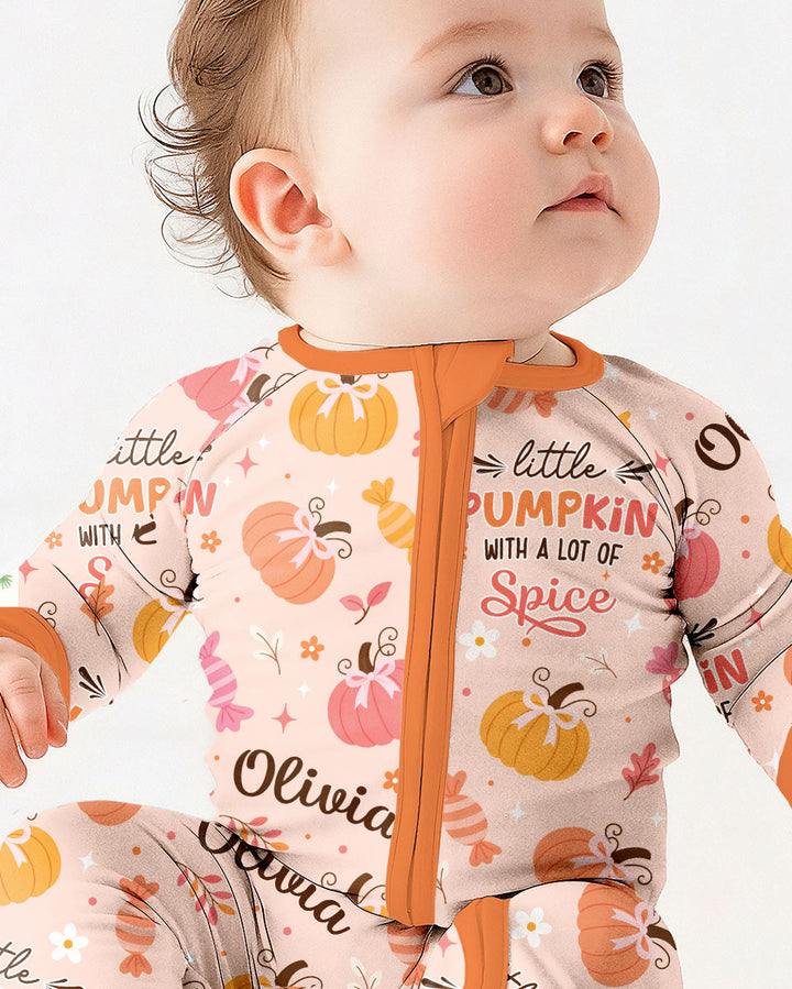 Custom Name Little Pumpkin With A Lot Of Spice Bamboo Convertible Zippy
