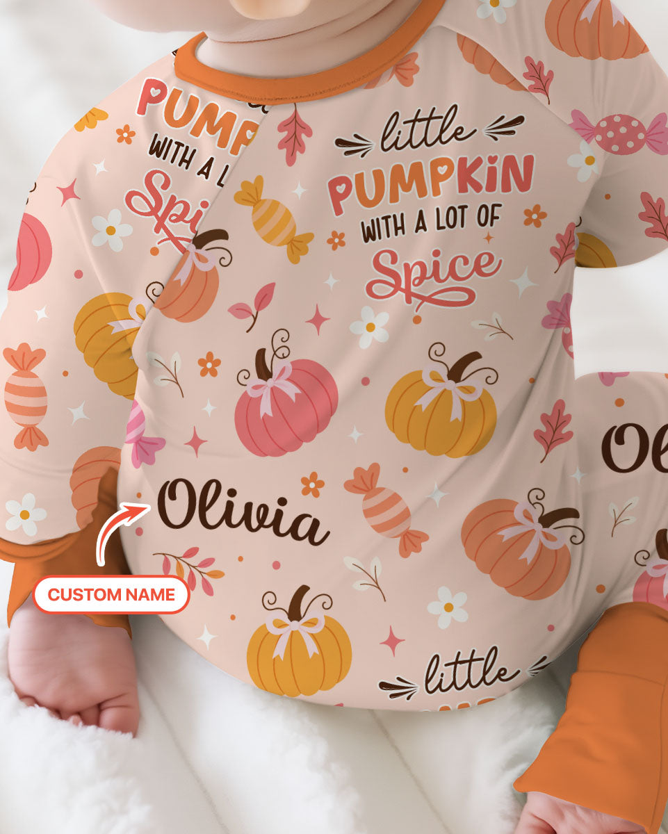Custom Name Little Pumpkin With A Lot Of Spice Bamboo Convertible Zippy