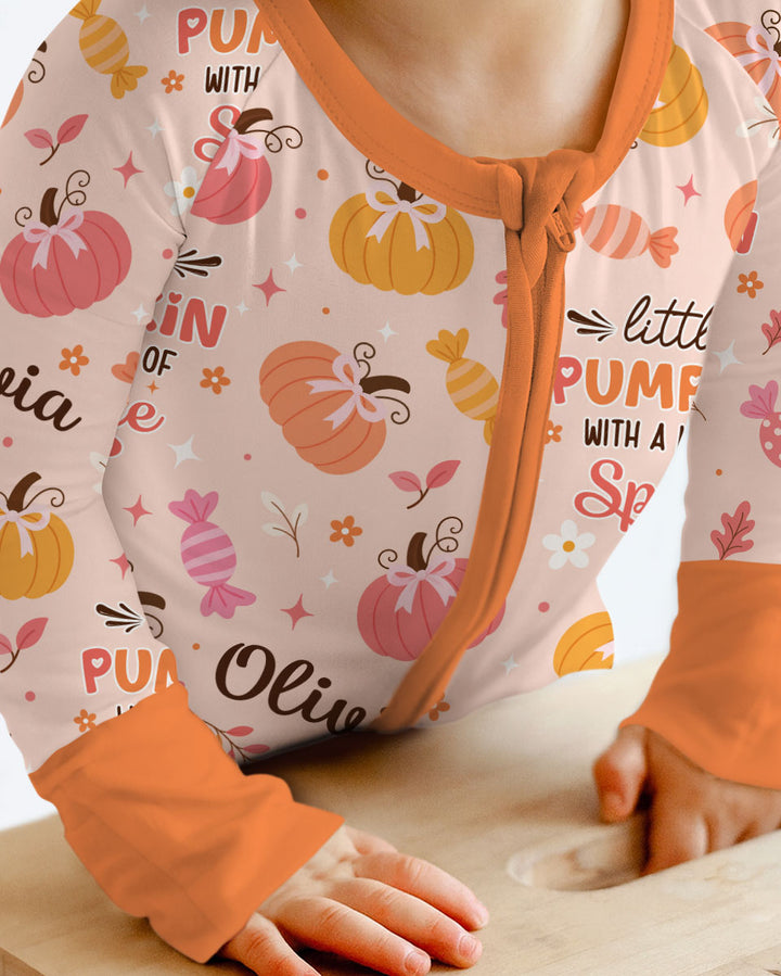 Custom Name Little Pumpkin With A Lot Of Spice Bamboo Convertible Zippy