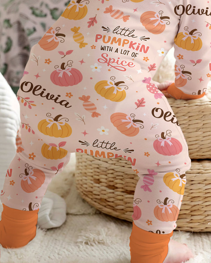 Custom Name Little Pumpkin With A Lot Of Spice Bamboo Convertible Zippy
