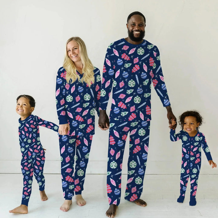 Ornaments Party Men's Pajama Set , Ornaments Party Men's Pajama Set - Only Shirt / XS