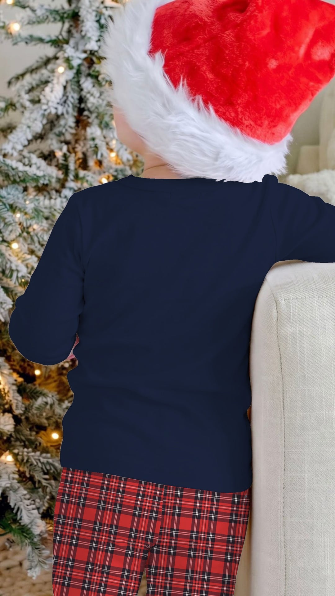 Custom Christmas Tree Bamboo Two Piece Long Sleeve Pajama Set