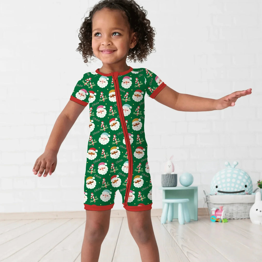 Personalized 1st Christmas Shorty Zippy , Personalized 1st Christmas Shorty Zippy - 0-3M