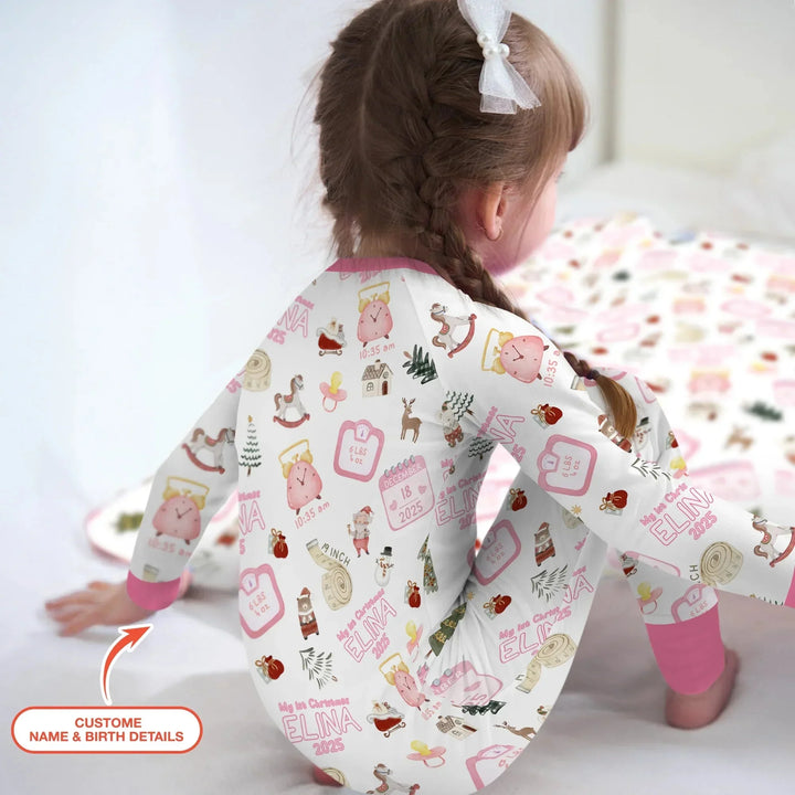 Personalized Baby's First Christmas Convertible Zippy , Personalized Baby's First Christmas Convertible Zippy - 0-3M