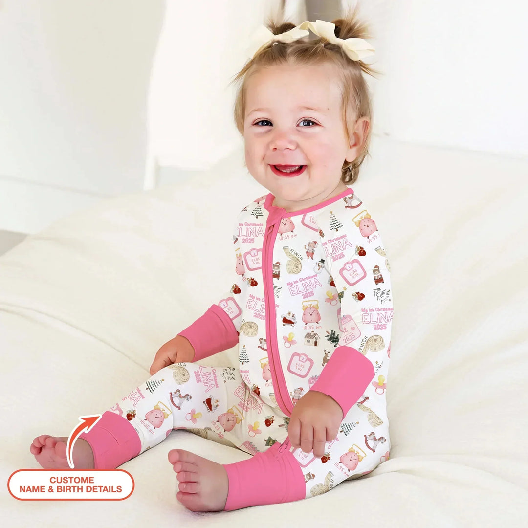 Personalized Baby's First Christmas Convertible Zippy , Personalized Baby's First Christmas Convertible Zippy - 0-3M