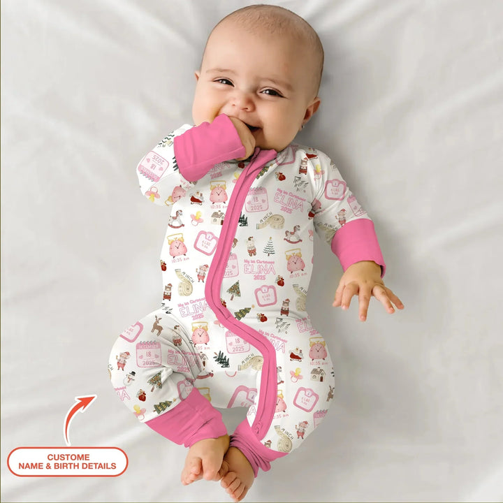 Personalized Baby's First Christmas Convertible Zippy , Personalized Baby's First Christmas Convertible Zippy - 0-3M
