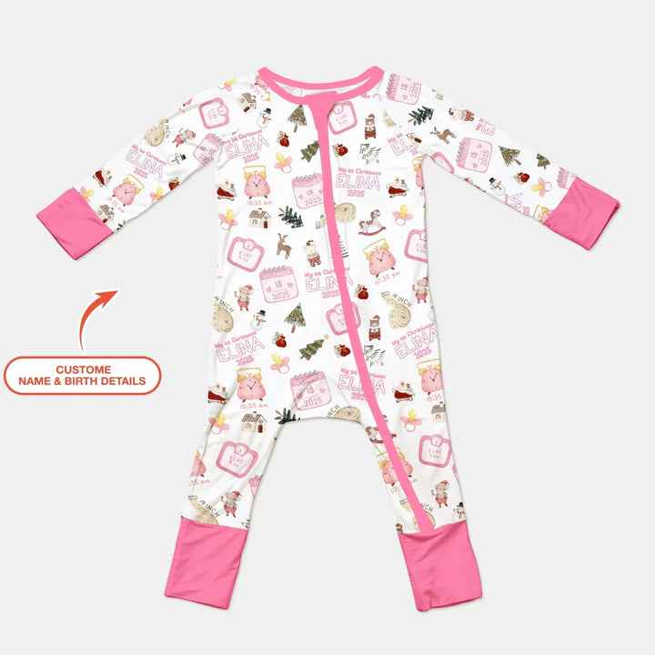 Personalized Baby's First Christmas Convertible Zippy , Personalized Baby's First Christmas Convertible Zippy - 0-3M