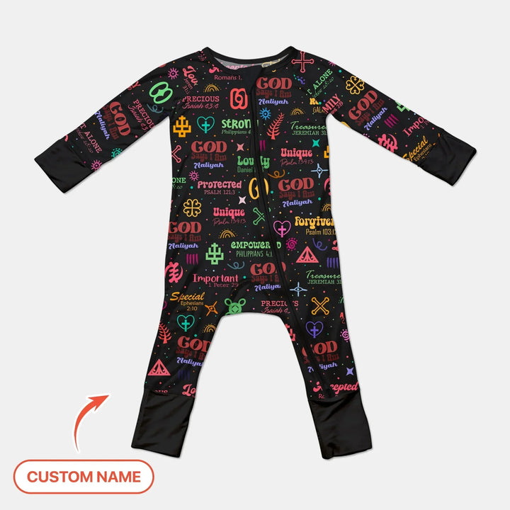 Personalized God Says I Am Custom Name Convertible Zippy , Personalized God Says I Am Custom Name Convertible Zippy - 0-3M