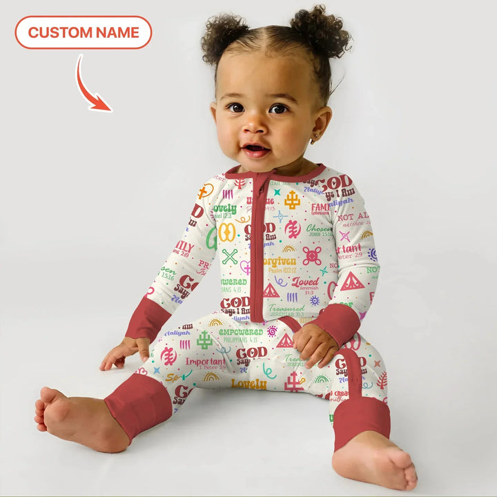 Personalized God Says I Am Custom Name Convertible Zippy , Personalized God Says I Am Custom Name Convertible Zippy - 0-3M