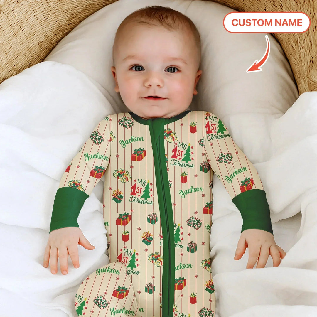 Personalized Our First Christmas Convertible Zippy , Personalized Our First Christmas Convertible Zippy - 0-3M
