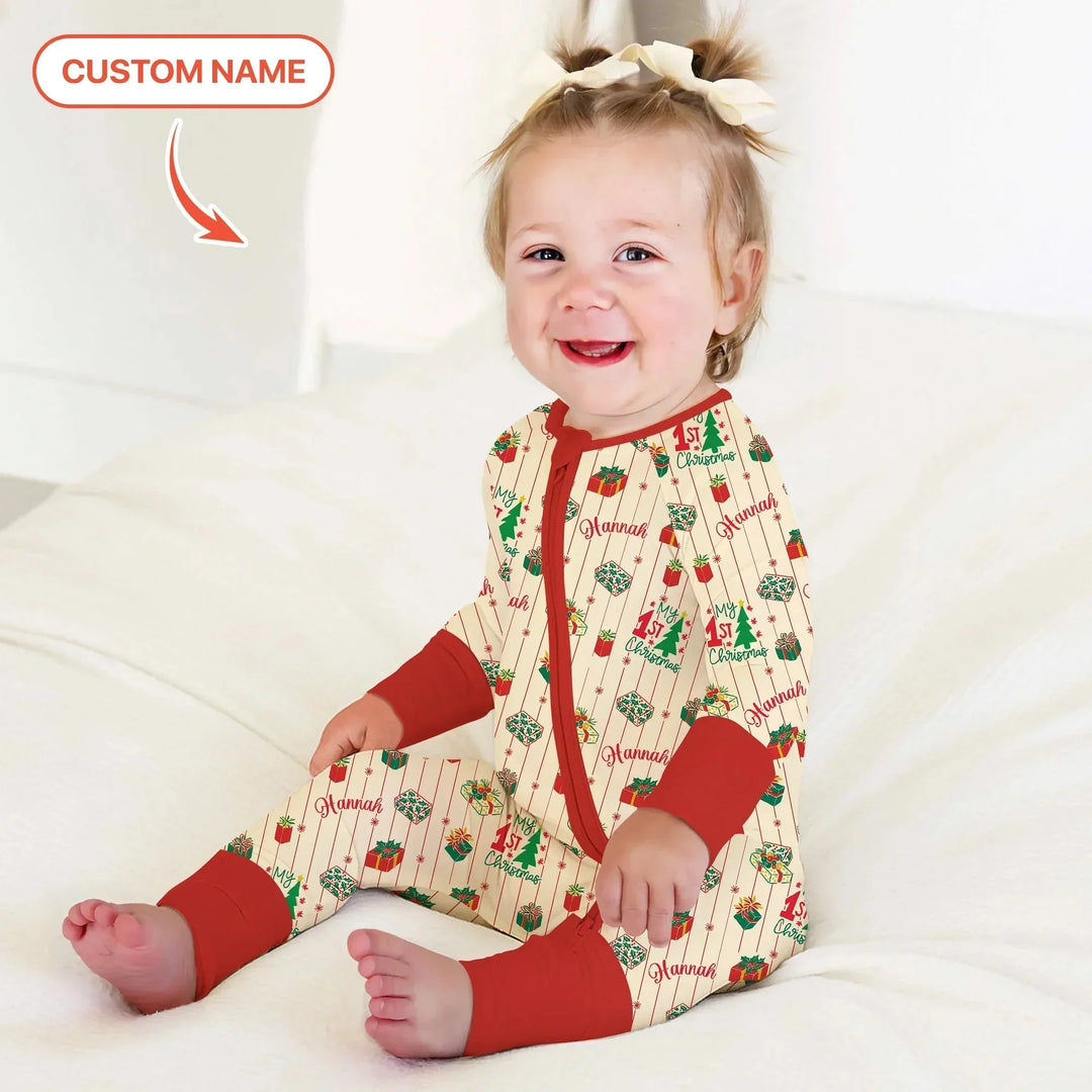 Personalized Our First Christmas Convertible Zippy , Personalized Our First Christmas Convertible Zippy - 0-3M