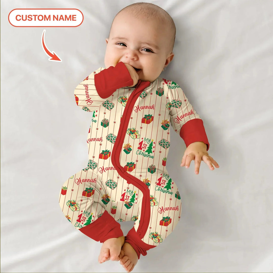Personalized Our First Christmas Convertible Zippy , Personalized Our First Christmas Convertible Zippy - 0-3M