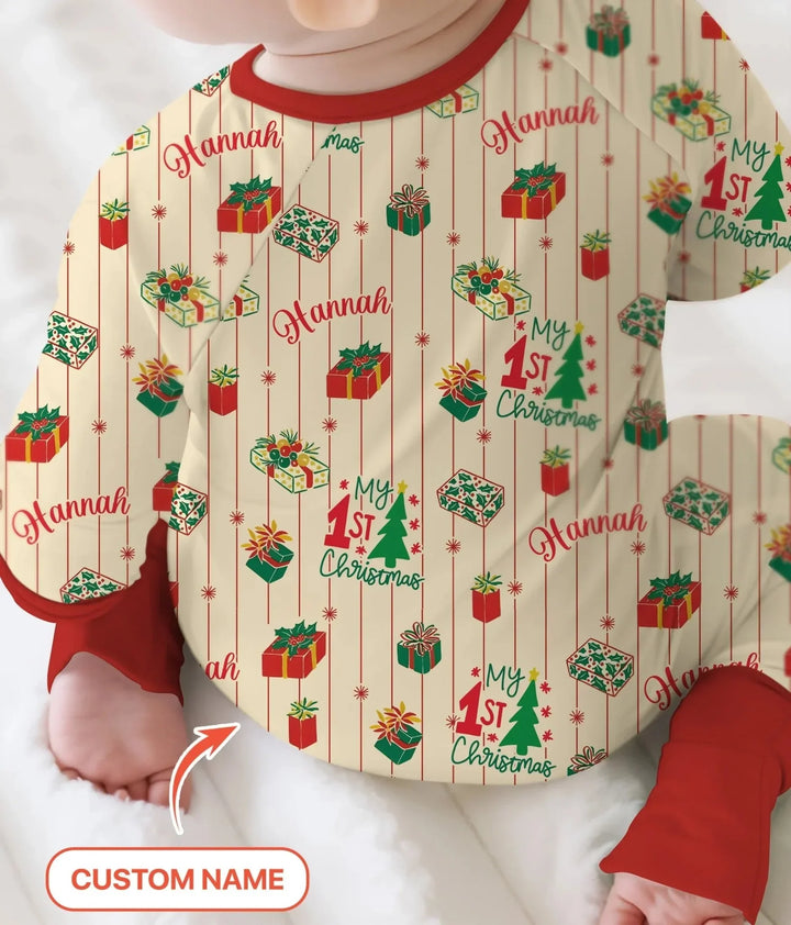 Personalized Our First Christmas Convertible Zippy , Personalized Our First Christmas Convertible Zippy - 0-3M