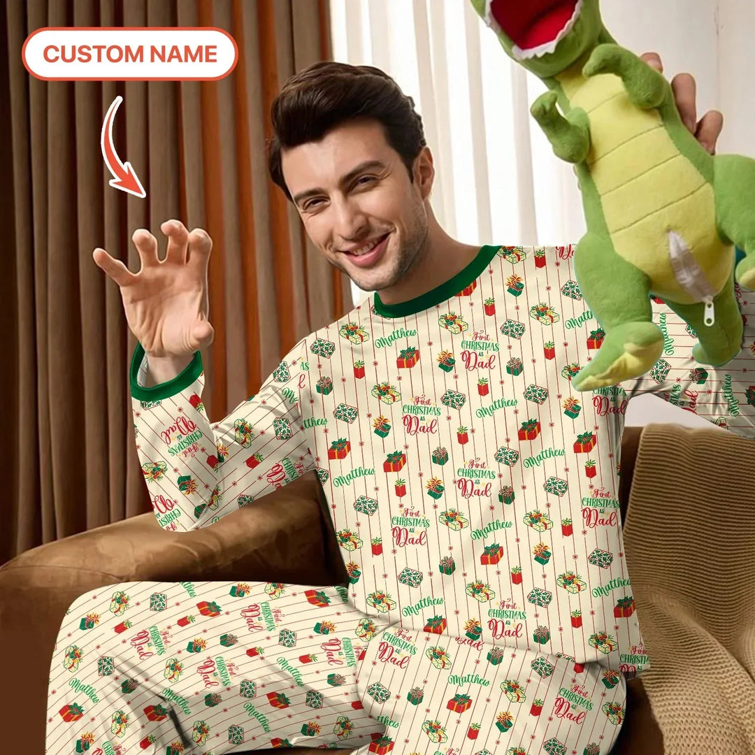 Personalized Our First Christmas Men's Pajama Set , Personalized Our First Christmas Men's Pajama Set - Only Shirt / XS