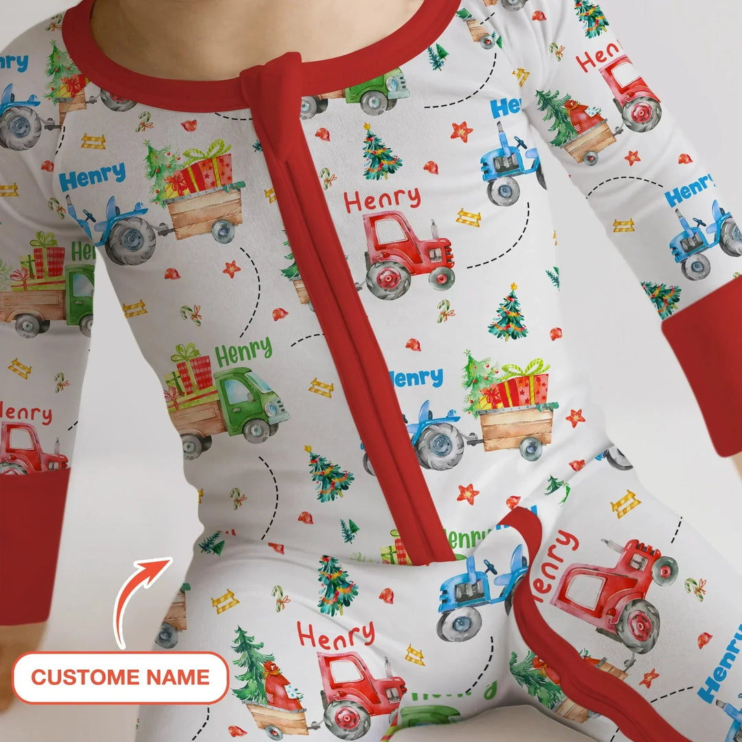 Personalized Santa's Little Builders Convertible Zippy , Personalized Santa's Little Builders Convertible Zippy - 0-3M