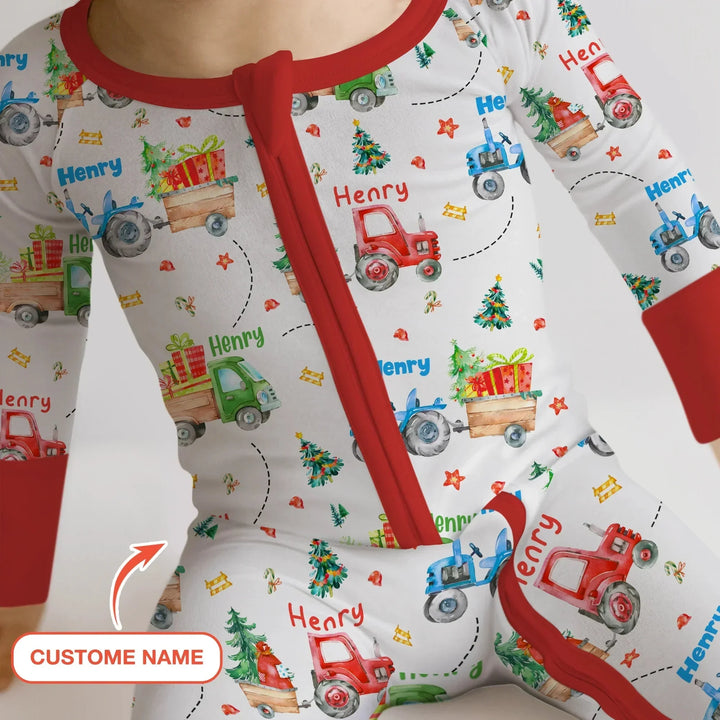 Personalized Santa's Little Builders Convertible Zippy , Personalized Santa's Little Builders Convertible Zippy - 0-3M