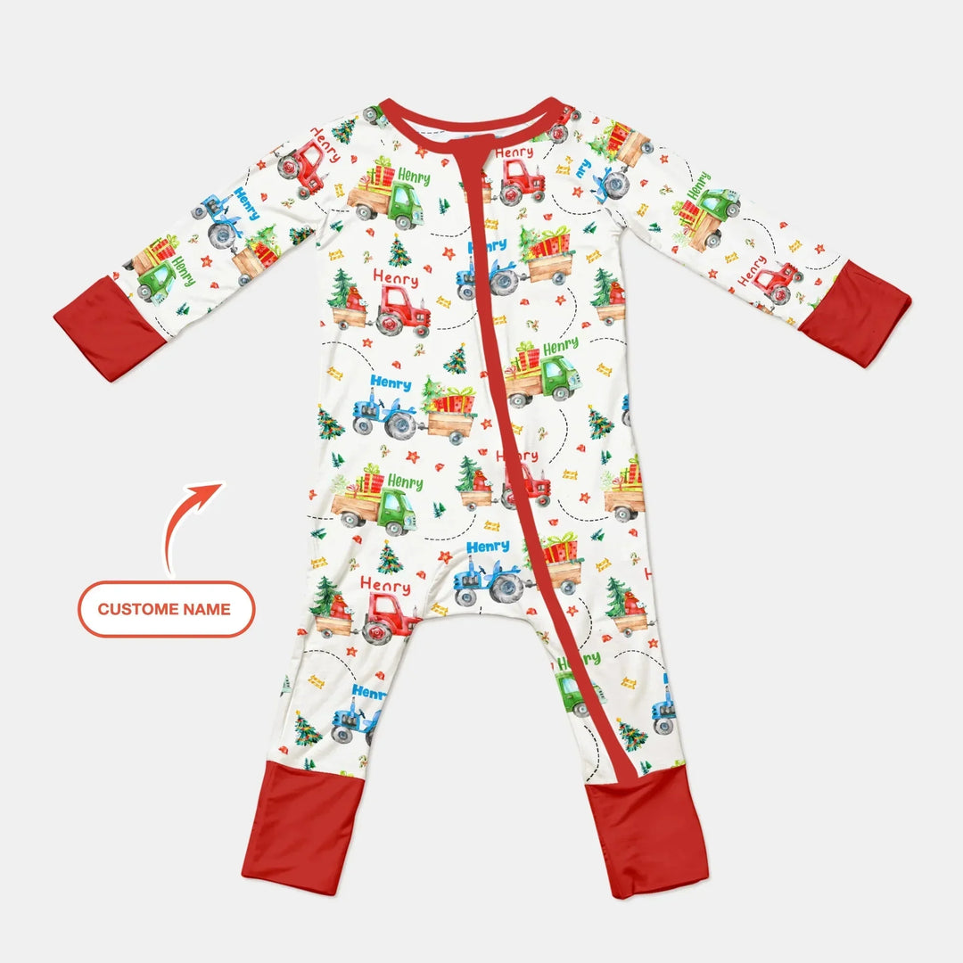 Personalized Santa's Little Builders Convertible Zippy , Personalized Santa's Little Builders Convertible Zippy - 0-3M