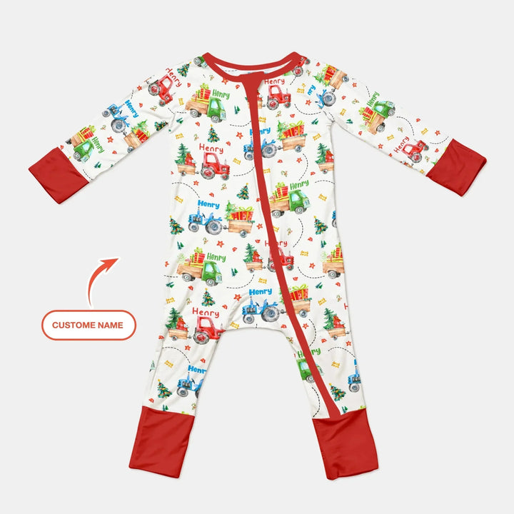 Personalized Santa's Little Builders Convertible Zippy , Personalized Santa's Little Builders Convertible Zippy - 0-3M