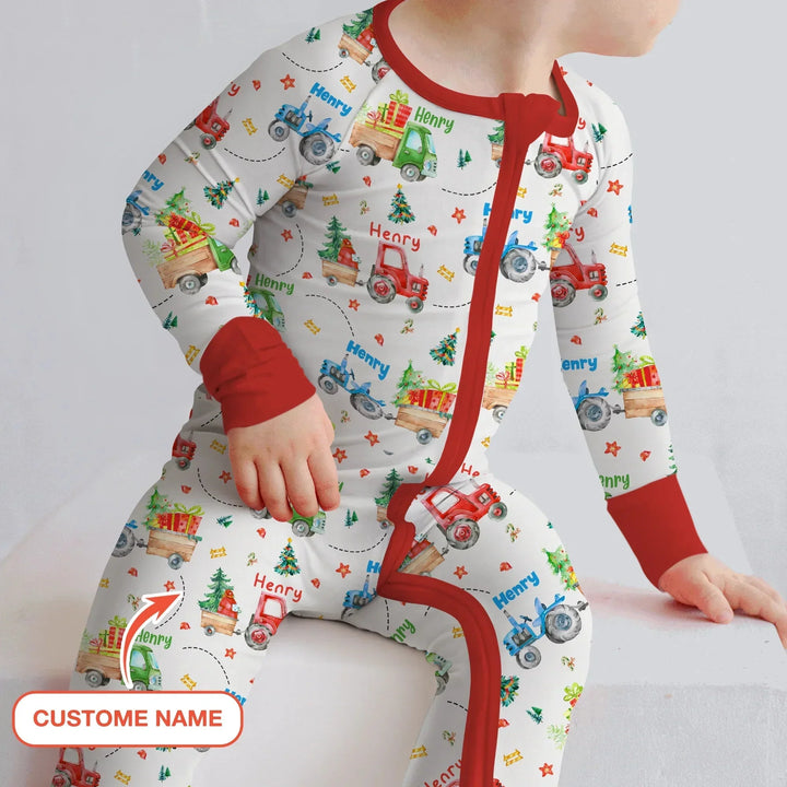 Personalized Santa's Little Builders Convertible Zippy , Personalized Santa's Little Builders Convertible Zippy - 0-3M