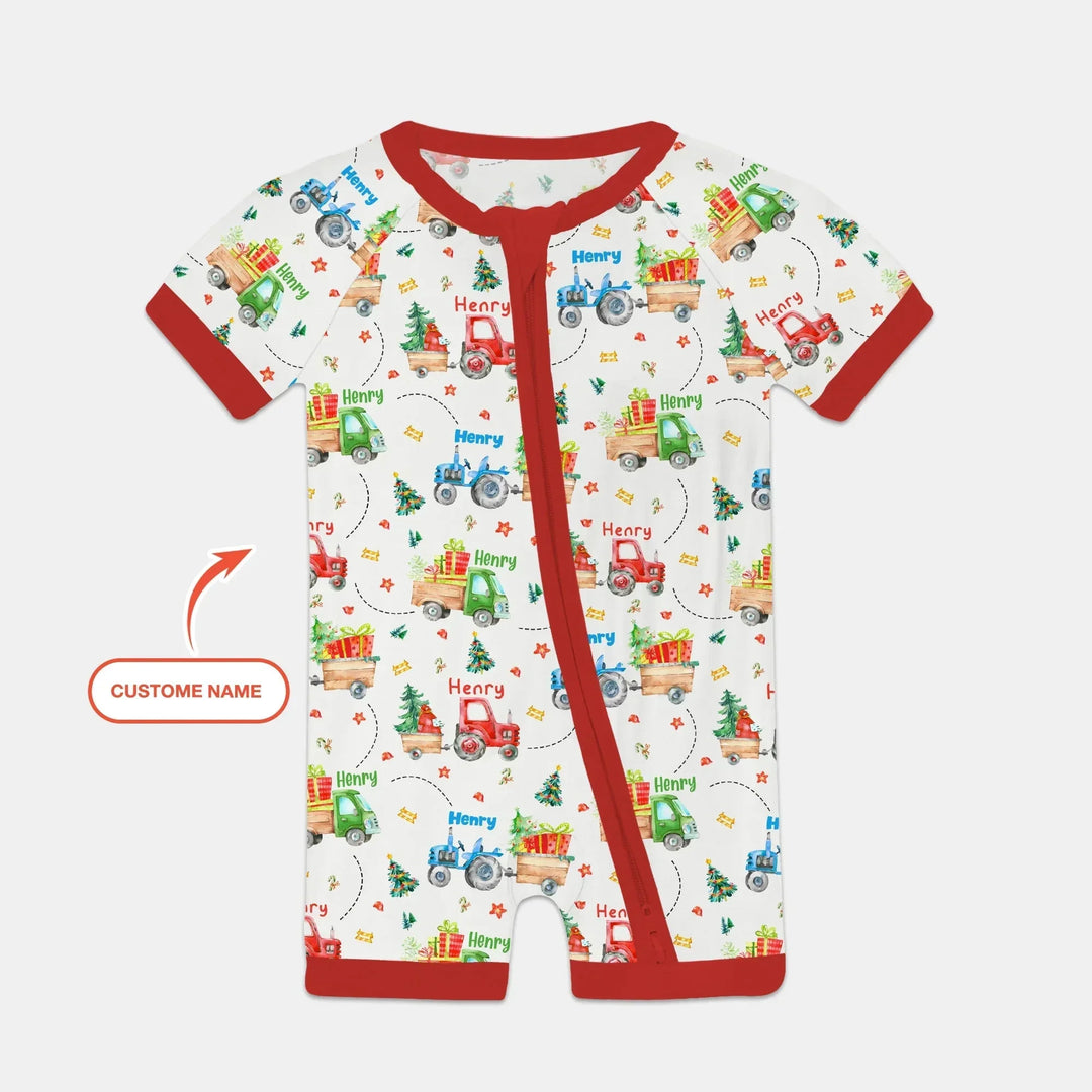 Personalized Santa's Little Builders Custom Name Shorty Zippy , Personalized Santa's Little Builders Custom Name Shorty Zippy - 0-3M