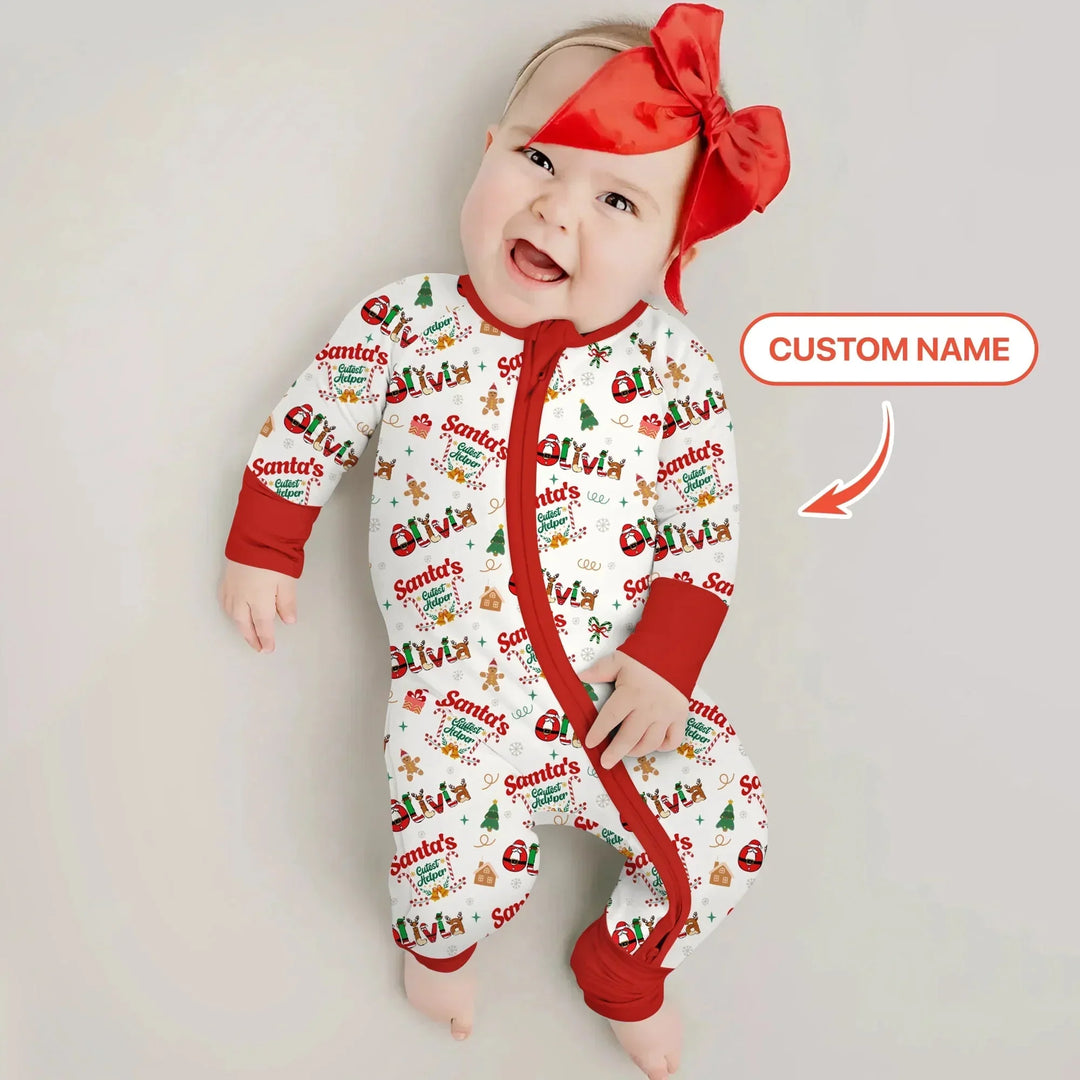 Personalized Santa's Little Helper Convertible Zippy , Personalized Santa's Little Helper Convertible Zippy - 0-3M
