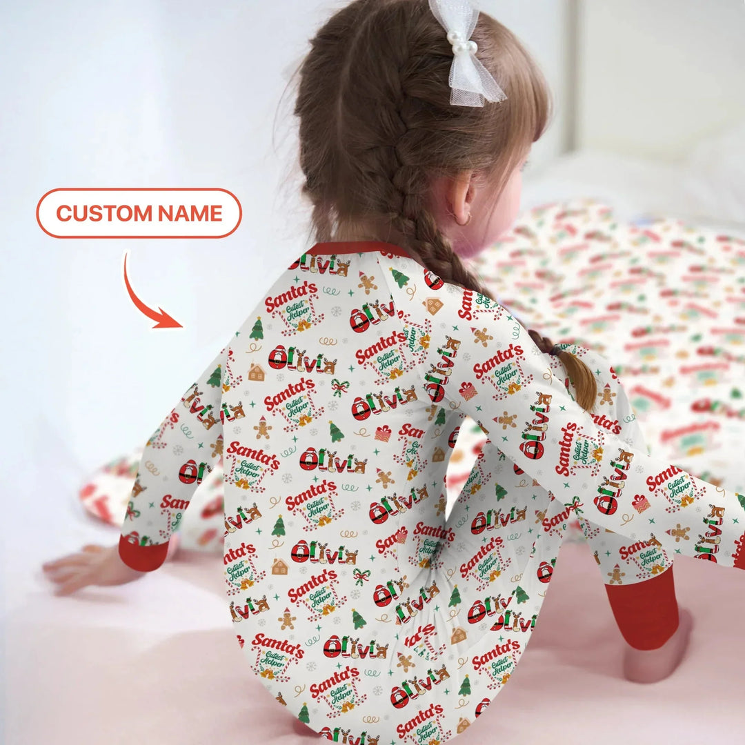 Personalized Santa's Little Helper Convertible Zippy , Personalized Santa's Little Helper Convertible Zippy - 0-3M