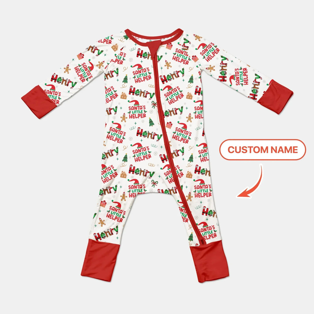 Personalized Santa's Little Helper Convertible Zippy , Personalized Santa's Little Helper Convertible Zippy - 0-3M