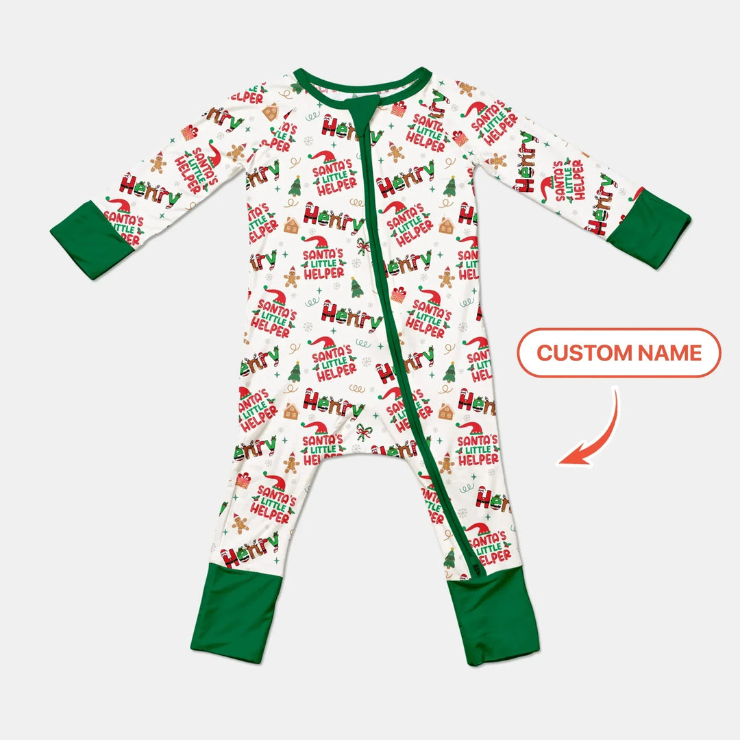Personalized Santa's Little Helper Convertible Zippy , Personalized Santa's Little Helper Convertible Zippy - 0-3M