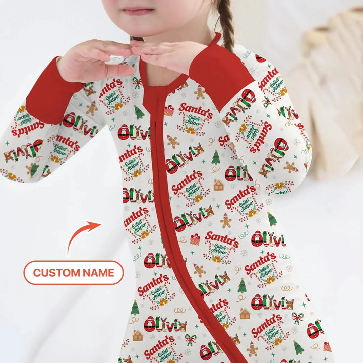 Personalized Santa's Little Helper Convertible Zippy , Personalized Santa's Little Helper Convertible Zippy - 0-3M