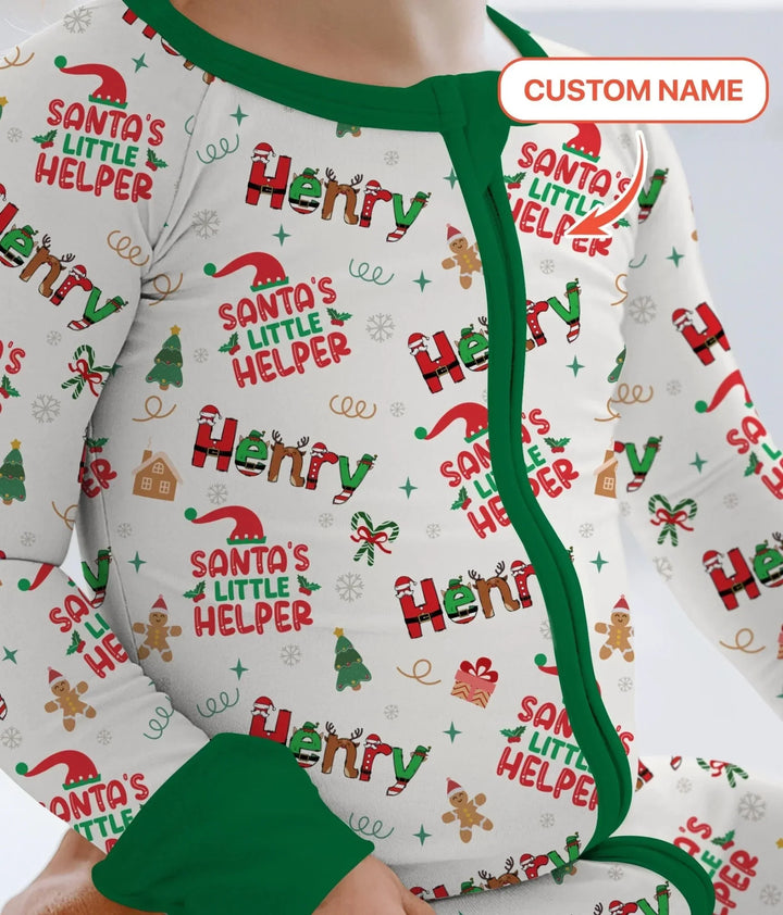 Personalized Santa's Little Helper Convertible Zippy , Personalized Santa's Little Helper Convertible Zippy - 0-3M