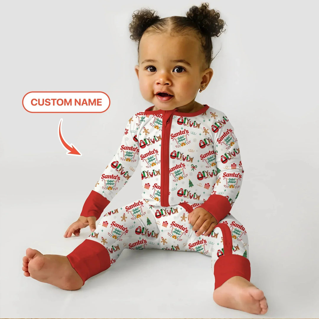Personalized Santa's Little Helper Convertible Zippy , Personalized Santa's Little Helper Convertible Zippy - 0-3M