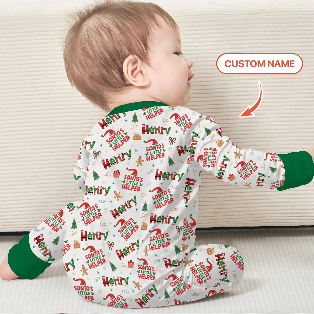 Personalized Santa's Little Helper Convertible Zippy , Personalized Santa's Little Helper Convertible Zippy - 0-3M